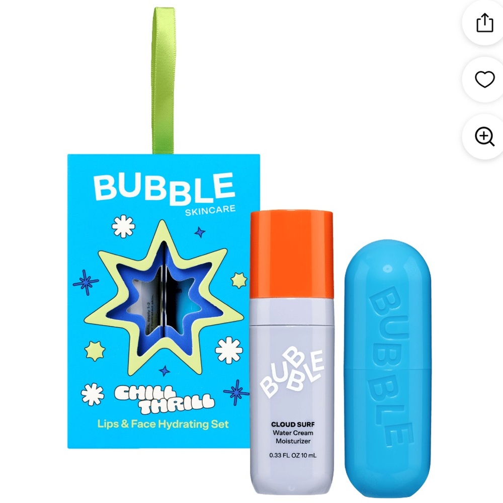 Bubble Skincare Chill Thrill‎ Holiday Gift Set,  Moisturizer & Lip Balm